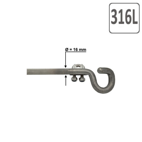 Open Eyebolt Q Anchor Stainless Steel 316L-16200
